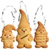 srclo Set di formine per biscotti a forma di gnomo, in acciaio inox, con alce e Babbo Natale, con fiocchi di neve, per biscotti, ecc. (M)