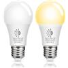 Flaspar Lampadina LED E27 Sensore Crepuscolare, 12W Equivalenti a 100W, 3000K Luce Bianca Calda 1100LM Lampadine, Lampada E27 LED a Vite Risparmio Energetico Consumo Basso, Non Dimmerabile, Pacco da 2.