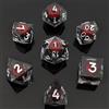 ORUZA Set di 7 dadi Dragon Eye DND con nucleo liquido D&D in resina, bordo affilato, poliedrici, per giochi di ruolo Dungeons and Dragons, D20, D12, D10, D8, D6, D4 D%