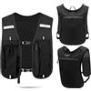 KASESSS Gilet Running Uomo Donna Leggero, Traspirante Gilet Corsa Con 7 Scompartimenti E Porta Cellulare, Zaino Da Corsa Idratazione Con Strisce Riflettenti, Running Vest Per Trail Ciclismo Trekking