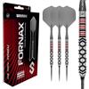 WINMAU Darts Fornax Series - Set di freccette con punta in acciaio da 24 g, set di freccette al 90% in tungsteno, tecnologia punto di commutazione, fusti paralleli, 2 punti intercambiabili (onda