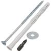 AERZETIX - Kit di 20 tasselli universali con collare smussato Ø8x120 mm in poliammide + 20 viti per legno Ø5x120 mm + 20 rondelle larghe per bullone M5 + 1 punta per avvitamento PZ2 1/4