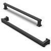 FURNIWARE 10 maniglie per armadi, maniglie per mobili, spaziatura fori 192 mm, colore nero opaco, maniglie per cassetti in lega di zinco, maniglie per mobili da cucina, armadi, maniglie per cassetti
