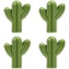 NAKUPENDA 4 Pezzi Pomelli per Mobili in Ceramica a Forma di Cactus, Maniglie per Armadio, Cassetti, Ideali per Camerette dei Bambini, Cucine, Librerie (Verde)