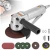 HEYOUTH Smerigliatrice Pneumatica Angolare Compressa Professionale, Ad Aria Compressa, 18pcs, 11000rpm con Carta vetrata legata a filo da 5 pollici, per Lucidatura