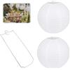 CJMUQHEHH 2 Pezzi Lanterne Cinesi Lanterna di carta Lanterna di Rotonde di carta da Appendere Decorazione per Decorazioni Domestiche, Feste Matrimoni Diametro 8in (White)
