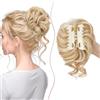SEGO Chignon Finto per Capelli con Clip Elastico Sintetica Ondulato Finti con Posticci Ciambella Messy Hair Bun 55 G #18H613