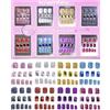Townley Girl 96 Pezzi Glitter-Glamup & Metallic Press-On Nails Set di Unghie Finte Finte Artificiali per Bambini, Feste, Pigiama Party e Makeover, a partire dai 3 anni di età, Townley Girl