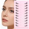 KNUIUYY 10 Paia Mezze Ciglia Finte Half Lashes Cat Eye 3D Cancella Banda Trasparente Ciglia Finte Naturali Fake Eyelashes 3/4 Riutilizzabile Corner Lashes