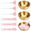 SynHHergyx Set di 9 ciotole per il viso e pennelli per estetista, scodelle facciali, spatola e pennello a ventaglio, maschera, kit di miscelazione per spa, strumento cosmetico per donne, saloni di bellezza a