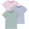 Petit Bateau Set di Magliette per Bambini, in Cotone, a Maniche Corte, Tinta Unita