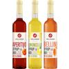 Höllinger Sciroppo Biologico Concentrato 1:9, Viva Italia Limoncello, Aperitivo, Bellini, Senza Alcol, 3x500ml