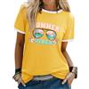 WIEIYM T-Shirt da Donna Manica Corta Bring On The Sunshine Tshirt Divertente Retro Logo Tshirt Donna Casual T Shirt Ragazze Moda T-Shirt Lettera Stampata Camicetta Top (Sky Blue, XL)