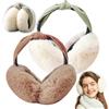 Forreen Paraorecchie Donna, 2 Pezzi Copriorecchie Pieghevole Soffici Caldi di Antivento Peluche Antivento Scaldini per Orecchie per Orecchie Accessori Esterno di Inverno