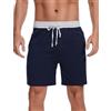 Bresdk Pantaloncini Sportivi Uomo Cotone con Tasche Pantaloni Pigiama Corti Estivi Leggeri Pantalone Estivo Bermuda da Mare Running, Grigio Scuro, XL