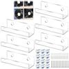 Funngy Supporto per Dischi in Vinile,6 PCS Porta Vinili da Parete Mensole in Acrilico Trasparente Libreria da Parete Sospesa per Esporre Collezioni di Vinili Foto e Album Scaffale per Dischi Vinile