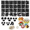 PISTISJACK Occhi di sicurezza per animali all'uncinetto, 1000 pezzi in plastica per animali di peluche, occhi delle bambole con rondelle per bambola, peluche e orsacchiotto fai da te (6-14 mm)