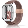 chinbersky Bracciale intrecciato compatibile con Xiaomi Smart Band 8 Pro/9 Pro/Xiaomi Redmi Watch 5/4. Cinturino di ricambio sportivo in nylon magnetico elastico, per uomo e donna.