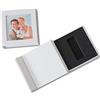 Elegantdisk Scatola per chiavetta USB di video/foto del matrimonio, in finta pelle bianca, con finestrella per fotografia Chiavetta USB non inclusa