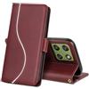 laddutoi Cover per Motorola Edge 70 5G, Custodia Flip Case in Pelle PU [Slot Carte] [Supporto Stand] [Magnetica], Libro Portafoglio Antiurto Custodia per Motorola Edge 70, Vino Rosso