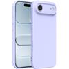 Captor Cover iPhone Air Custodia Colorata in Silicone Liquido, Antiurto, Flessibile, Bordo Rialzato per Schermo e Fotocamera Con Microfibra Interna per iPhone Air Cover (Lavanda Blu)