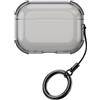GIOPUEY Clear Cover Compatibile con Airpods Pro 3 2025, Custodia TPU, Ultrasottile Case Cover, Antiurto, Resistente ai Graffi - Transparent Black