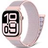 AMSKY Nylon Sport Loop Compatibile con Cinturino Apple Watch 40mm 38mm 41mm 42mm 44 mm 45mm 46mm 49mm,Cinturini per iWatch 11 10 9 8 7 6 5 4 Se Ultra 3 2 1,Sabbia rosa,(S11/10 42mm)/40mm/41mm/38mm