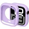 Miimall Custodia per Apple Watch Serie 10 42mm, Case Protettiva in TPU, Custodia Sottile Antiurto senza Pellicola Protettiva, Cover con Cornice Morbida per Apple Watch 42mm Serie 10, Viola