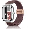 chinbersky Bracciale intrecciato compatibile con Xiaomi Smart Band 8 Pro/9 Pro/Xiaomi Redmi Watch 5/4. Cinturino di ricambio sportivo in nylon magnetico elastico, per uomo e donna.