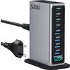 BKELHS 520W USB C Charger 8 Port PD 100W 65W 45W 30W GaN Wall Charger Adapter Plug USB A Fast Charging Station Block for MacBook Pro/Air, iPad, iPhone 17 16 Galaxy S26 Pixel Dell Laptop Type C Phone Android