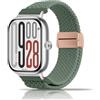 chinbersky Bracciale intrecciato compatibile con Xiaomi Smart Band 8 Pro/9 Pro/Xiaomi Redmi Watch 5/4. Cinturino di ricambio sportivo in nylon magnetico elastico, per uomo e donna.