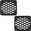 Aerzetix Set di 4 Griglie per Ventola 40x40 mm in plastica Colore Nero
