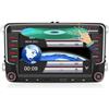 AWESAFE Wince 6.0 Autoradio 2 Din per VW Volkswagen Golf 5 6 Polo Passat Skoda Seat Tiguan, 7 Pollici con GPS Navigatore Car Radio Supporta la funzione Comandi al volante BT CD DVD SD USB RDS