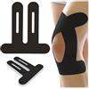 GTAGKOMMEN 10pcs tape ginocchio,kinesio taping ginocchio,nastro kinesiologico ginocchio Nero,Pretagliato/impermeabile/traspirante/ipoallergenico/ultraelastico/ultra adesivo/Alleviare il dolore al ginocchio