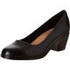 Clarks Décolleté Emily 2 Ruby da Donna, Colore Bianco, Pelle Nera, 7 UK Wide