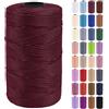 Uiopa Fettuccia per Borse a Uncinetto, 3mm x 200m Filato Uncinetto in Polipropilene, Filo Crochet Yarn per Borse, Fai da Te, Decorazioni, Artigianato