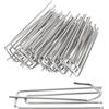 SINJEUN 150 ganci per tende in argento, 75 x 30 mm, in acciaio inox, con gancio, per tende piegate, per tende e anelli per tende