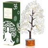 Crocon® Premium Albero dei soldi in quarzo ialino pietra cristalli naturali idea regalo donne compleanno decorazione per la casa per mamma e sorella pietre curative per la meditazione per regali donne
