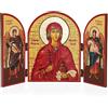 NKlaus Icona Santa Maria Maddalena Trittico in legno 25x16cm Cristiano 13882