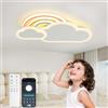 YZBEIMDAI Plafoniera Cameretta Bambini 50CM Dimmerabile Nuvole Arcobaleno Lampada da Soffitto con Telecomando＆APP, Lampade a Soffitto Bambini Ragazzi Ragazze Cameretta, Bianco