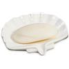 CHENKEE Porta Saponetta, Portasapone con Drenaggio,1 Pezzi Piattino Portasapone Ceramica,Facile Pulizia Porta Sapone Bagno,per Bagno,Lavello da Cucina(Bianco)