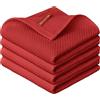 Artoid Mode Set di 4 strofinacci da cucina in 100% cotone, 34 x 34 cm, lavabili e assorbenti, per la pulizia della cucina