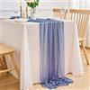 Ardjxue Runner da Tavolo Chiffon Celeste 75 x 300 cm Elegante Runner Tavola Primavera Moderno Lavabili Tovaglia Decorazione per Matrimoni Festa Matrimoni Festività Compleanno Baby Shower