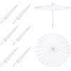 sourcing map 6 ombrelli di carta da 83,8 cm, ombrelli di carta oliata fai da te, per fotografia, oggetti di scena, artigianato, feste, matrimoni, decorazioni, colore: bianco
