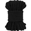 LEREATI Corda intrecciata nera, 7 mmx10 m, corda in poliestere a 3 strati, morbida corda in raso, corda decorativa in macramè, per fai da te, fai da te, per regali, decorazioni per la casa