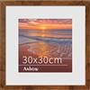 Anhow Cornice 30x30 cm, Cornici Foto in Legno Multistrato con Passepartout per Foto 20x20 cm, Cornici per Puzzle, Parete, Poster, Diploma Universitario - Colore Noce