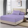 MistyMorning Lenzuolo con Angoli Extra Profondi 16''/40 cm, Lenzuola in Cotone Egiziano con 200 Fili, Biancheria da Letto e Biancheria di qualità Morbida e Premium (Lilla, Singolo)