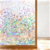 shinfly Pellicola per Vetri Finestre Decorativa, Pellicola Adesiva Vetri Elettrostatica 44.5x200cm, Vetrofanie per Finestre 3D Arcobaleno Adatto per Ufficio Bagno Camera da Letto Soggiorno Cucina