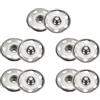 QUARKZMAN 5 Set Bottoni Automatici da Cucire 25mm Bottoni Automatici a Pressione Metallo per Chiusura Borse, Vestiti, Cucito Artigianale, Argento