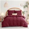 WAVVE Parure da letto matrimoniale, copripiumino 220 x 240 cm con 2 federe 65 x 65 cm, set copripiumino per 2 persone per letto 160 x 200 180 x 200 con chiusura lampo, set copripiumino in microfibra